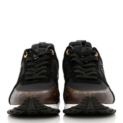 Louis Vuitton Suede Monogram Run Away Sneakers 39 Black 2 of 10