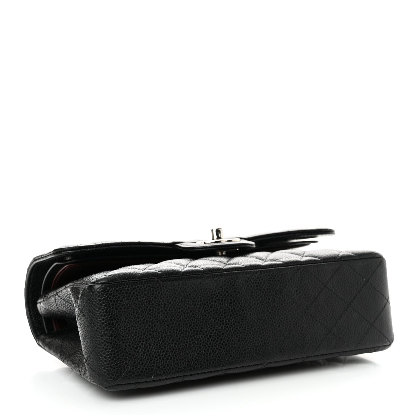 Caviar Quilted Small Double Flap Black