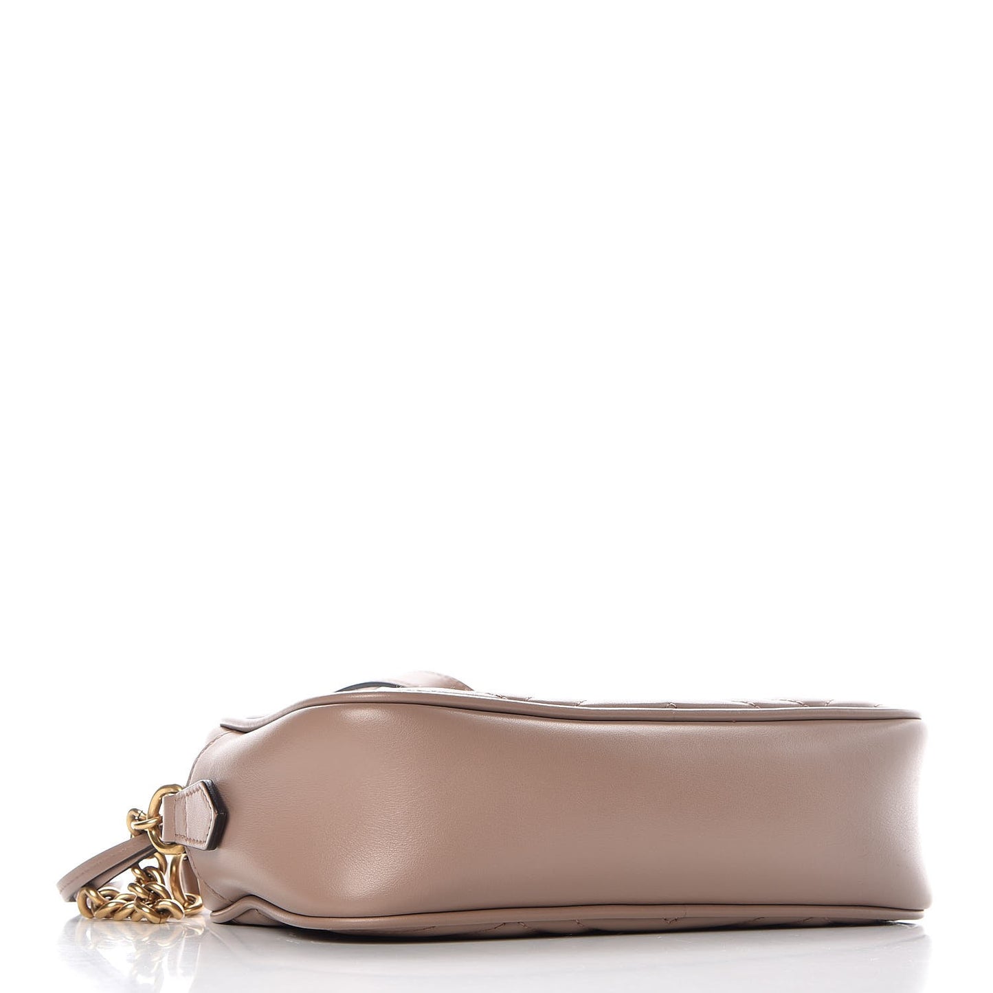 Calfskin Matelasse Small GG Marmont Chain Shoulder Bag Taupe
