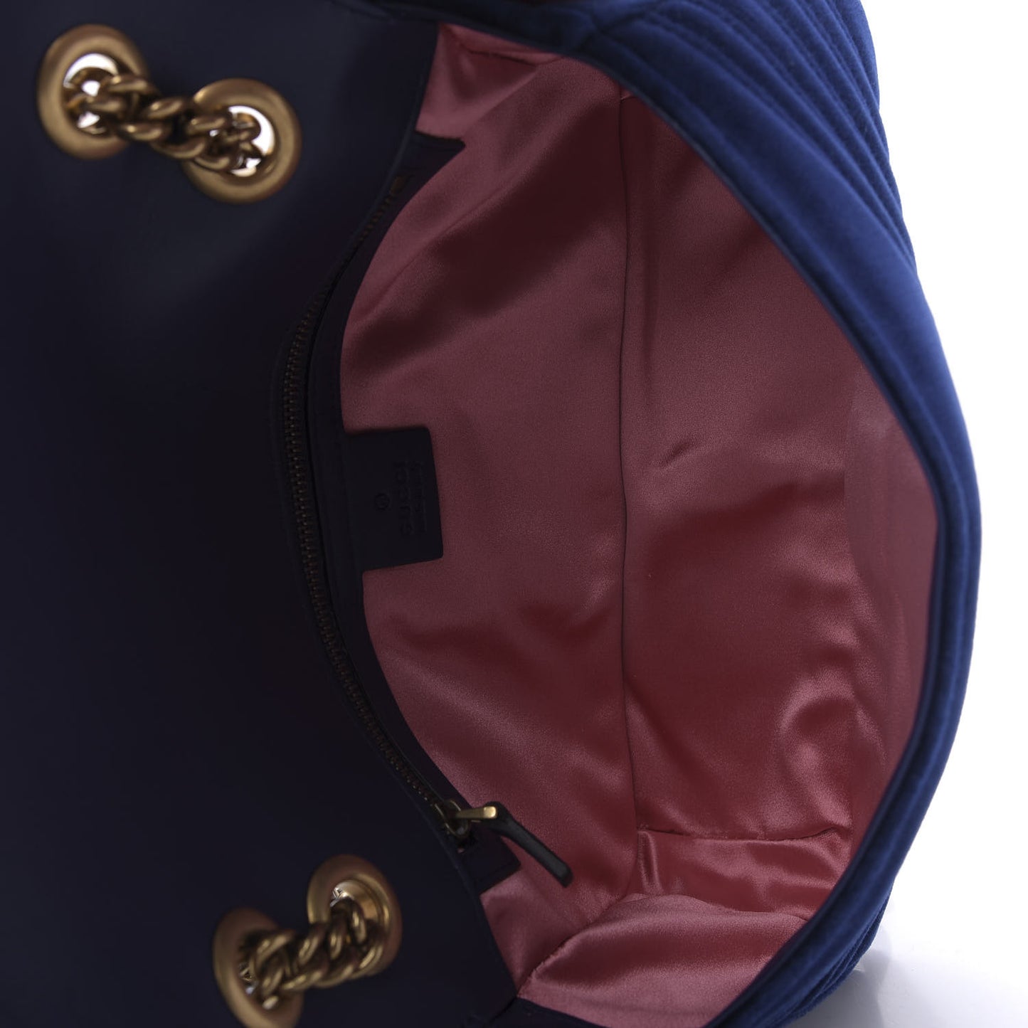 Velvet Matelasse Small GG Marmont Shoulder Bag Cobalt Blue
