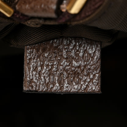 Gucci GG Supreme Monogram Textured Calfskin Web Medium Ophidia Cosmetic Case Beige Ebony New Acero 7 of 7