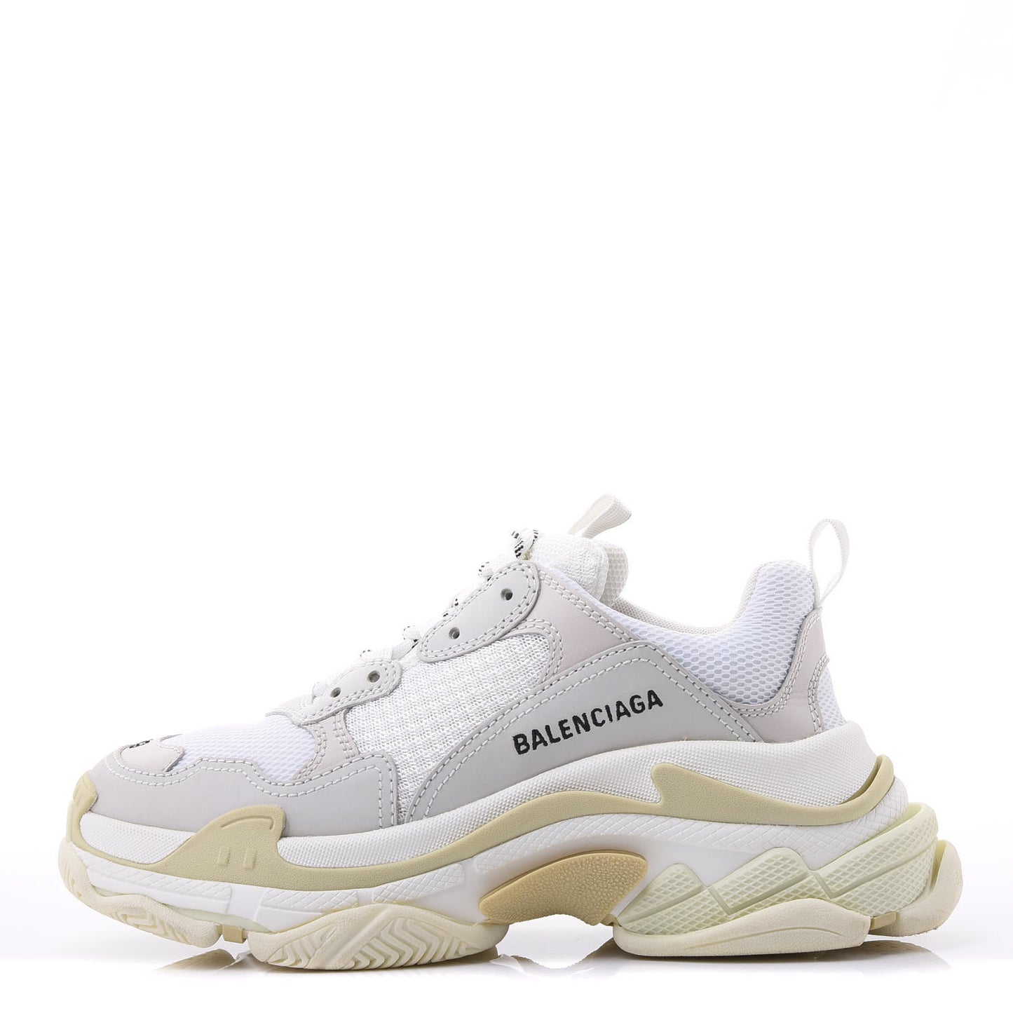 Fabric Mesh Womens Triple S Sneakers 39 White