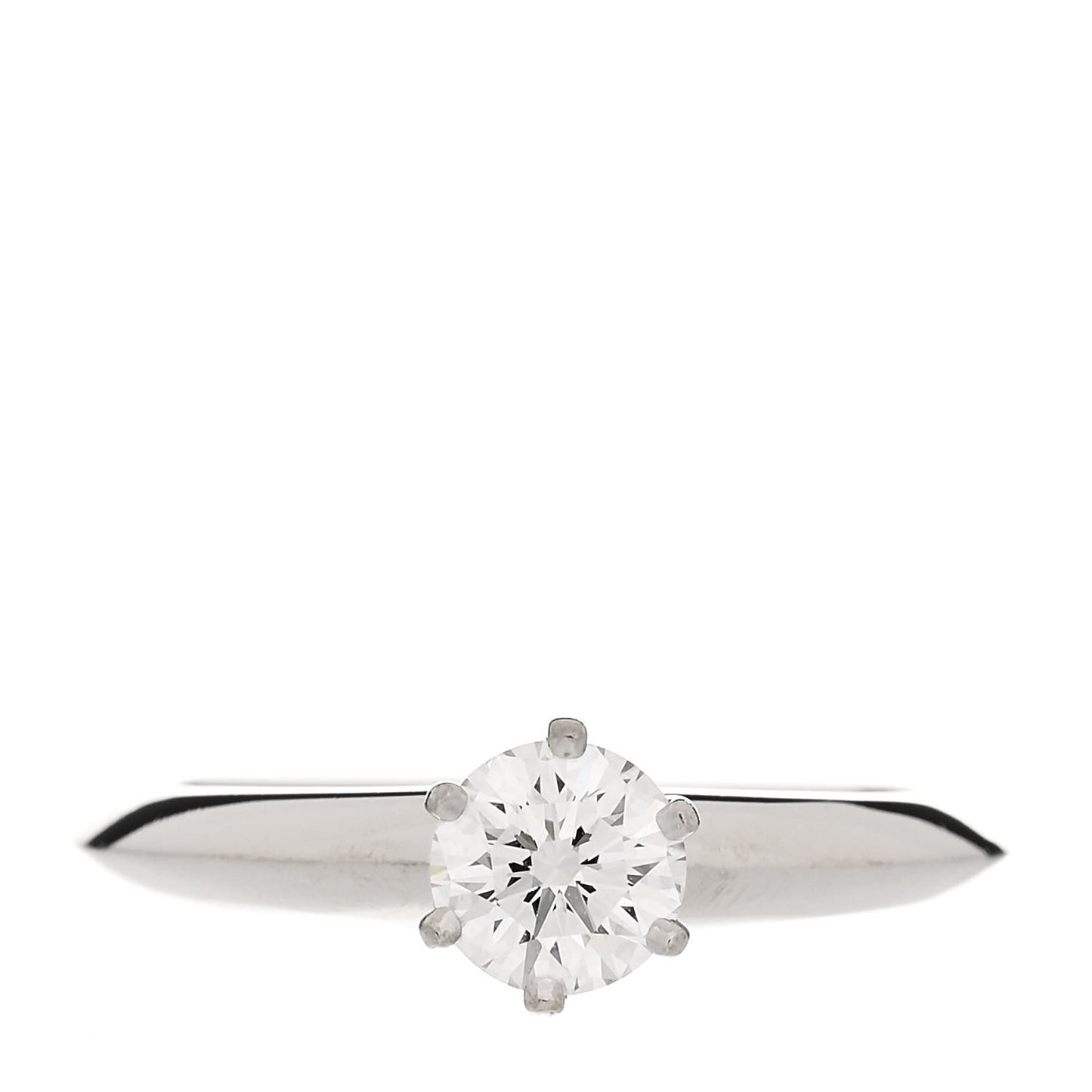 Platinum Diamond .49ct Solitaire Engagement Ring 49 5