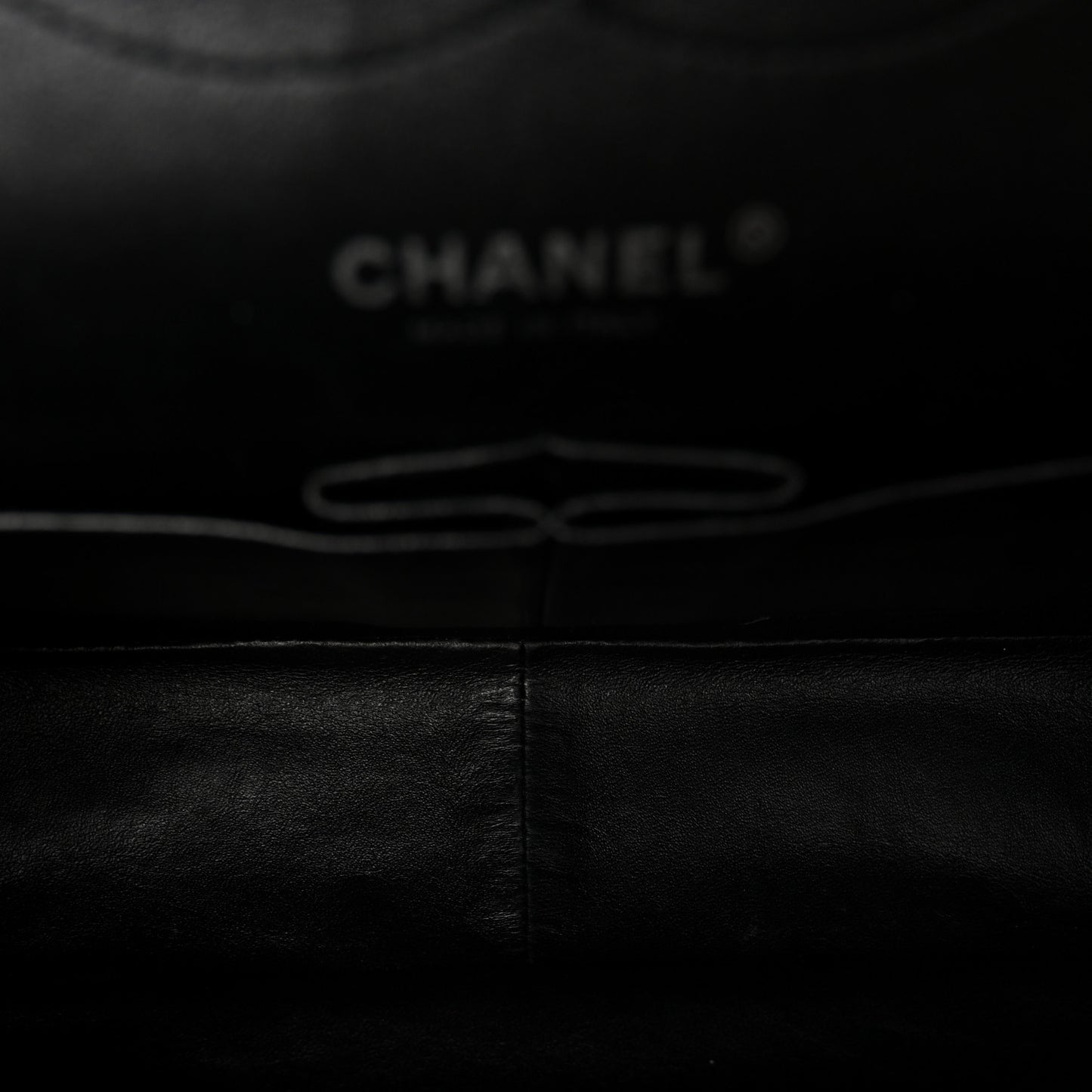 Patent Quilted Jumbo Double Flap Black