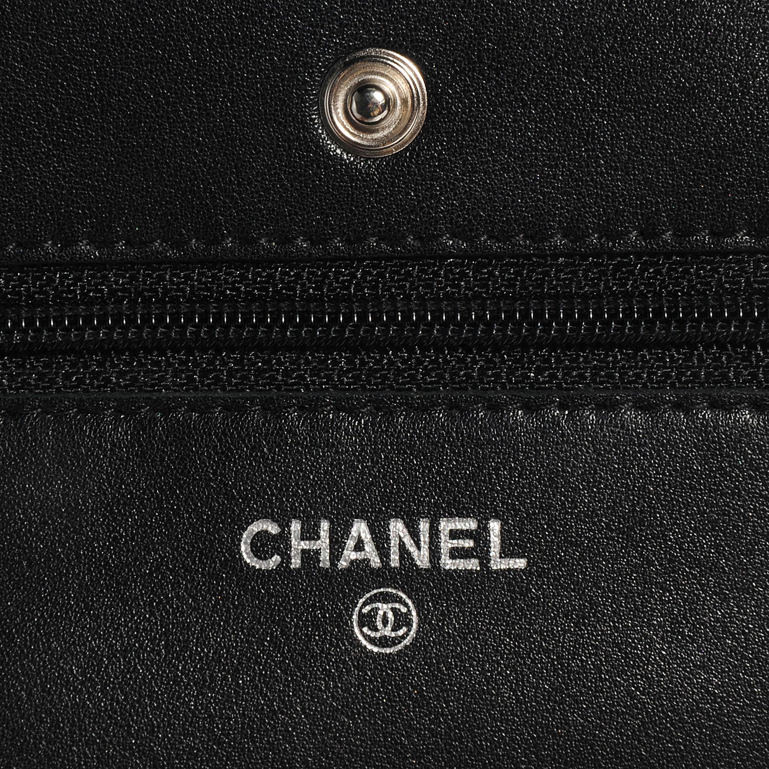 Chanel Caviar Timeless CC Wallet on Chain WOC Black 5 of 8