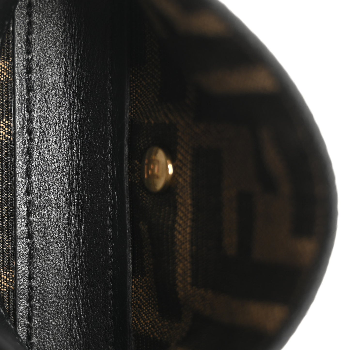 Fabric Jacquard FF 1974 Nano Baguette Charm Tobacco Moro Black
