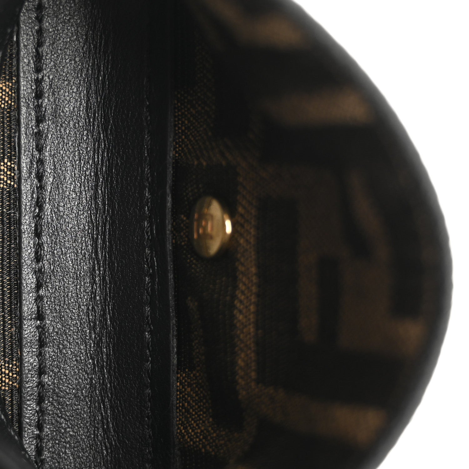 Fendi Fabric Jacquard FF 1974 Nano Baguette Charm Tobacco Moro Black 5 of 16