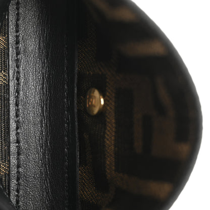 Fendi Fabric Jacquard FF 1974 Nano Baguette Charm Tobacco Moro Black 5 of 16