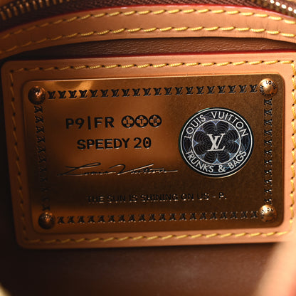 Louis Vuitton Calfskin Monogram Speedy P9 Bandouliere 20 Red 8 of 11