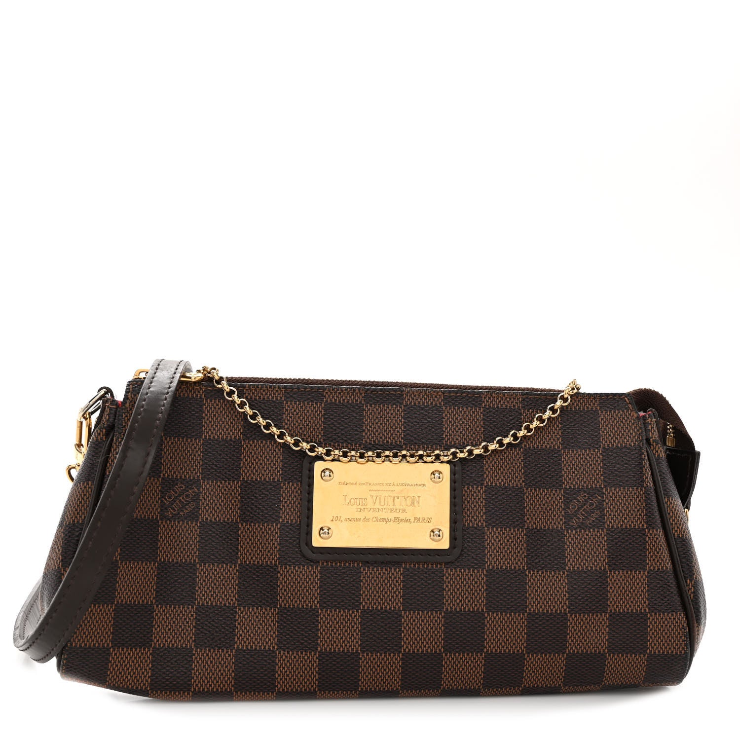 Louis Vuitton Damier Ebene Eva Clutch 1 of 8