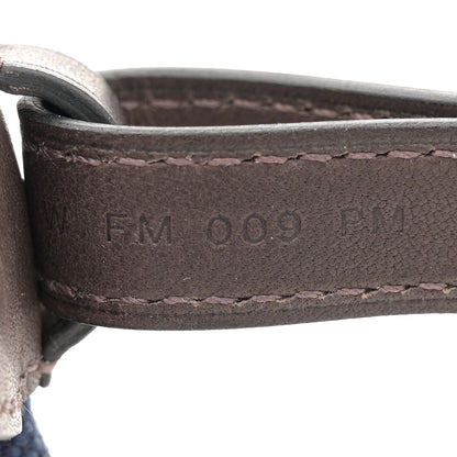 Hermes Coated Canvas On-the-Go Dog Pouch Navy 6 of 11