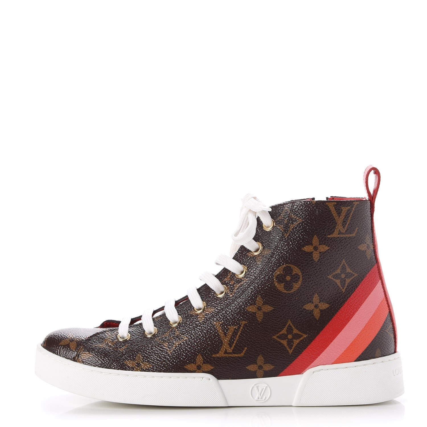 Louis Vuitton Calfskin Patent Monogram Stellar Sneaker Boots 35.5 Rouge 1 of 12