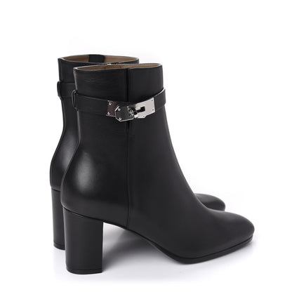 Hermes Calfskin Saint Germain Ankle Boots 37 Black 4 of 10