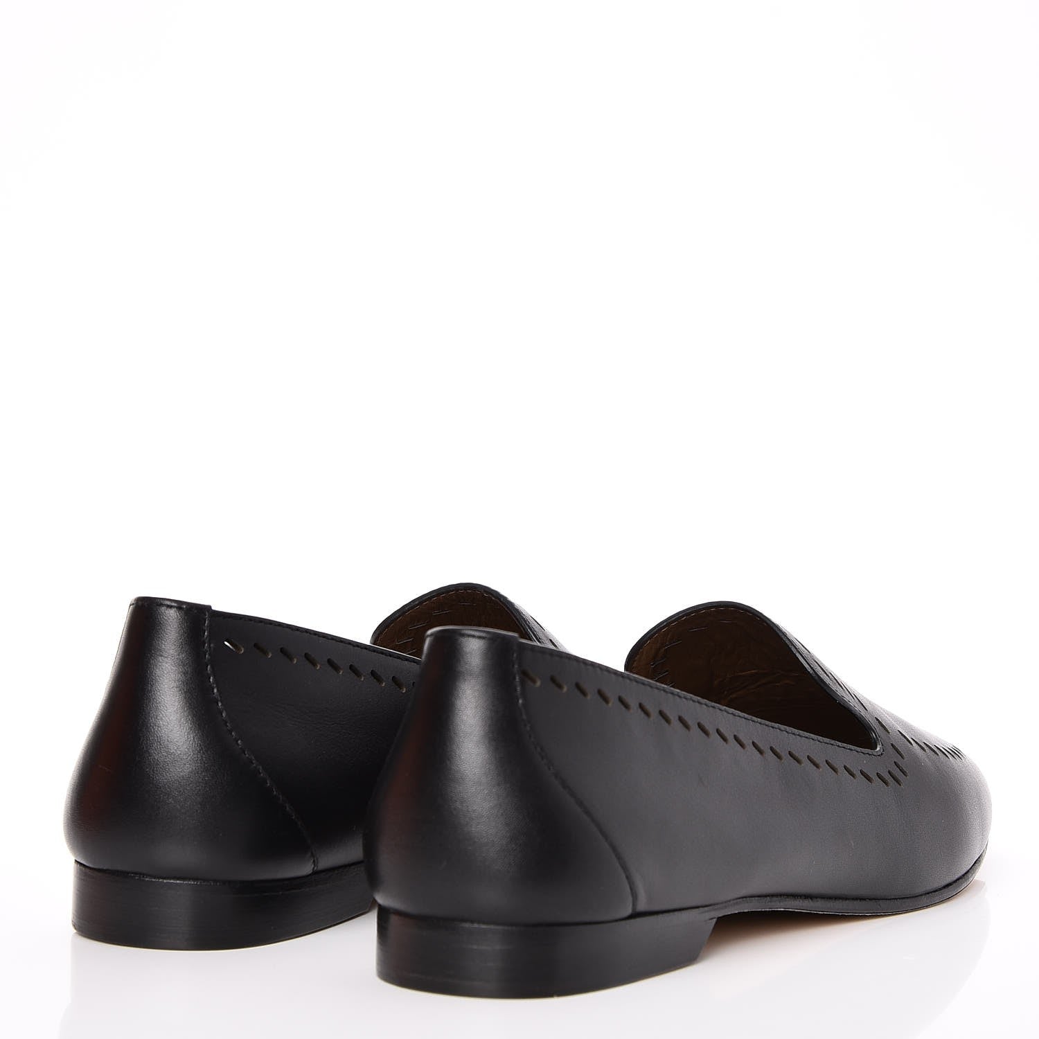 Hermes Calfskin Ovale Moccasin Loafers 36.5 Black 4 of 8