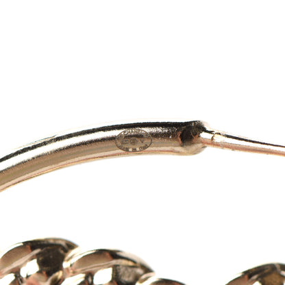 Chanel Crystal High Society CC Hoop Earrings Gold 4 of 5