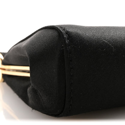 Dolce & Gabbana Satin Small Marlene Chain Clutch Black 8 of 9