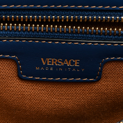 Versace Denim Calfskin La Medusa Tote Bag Blue 7 of 9