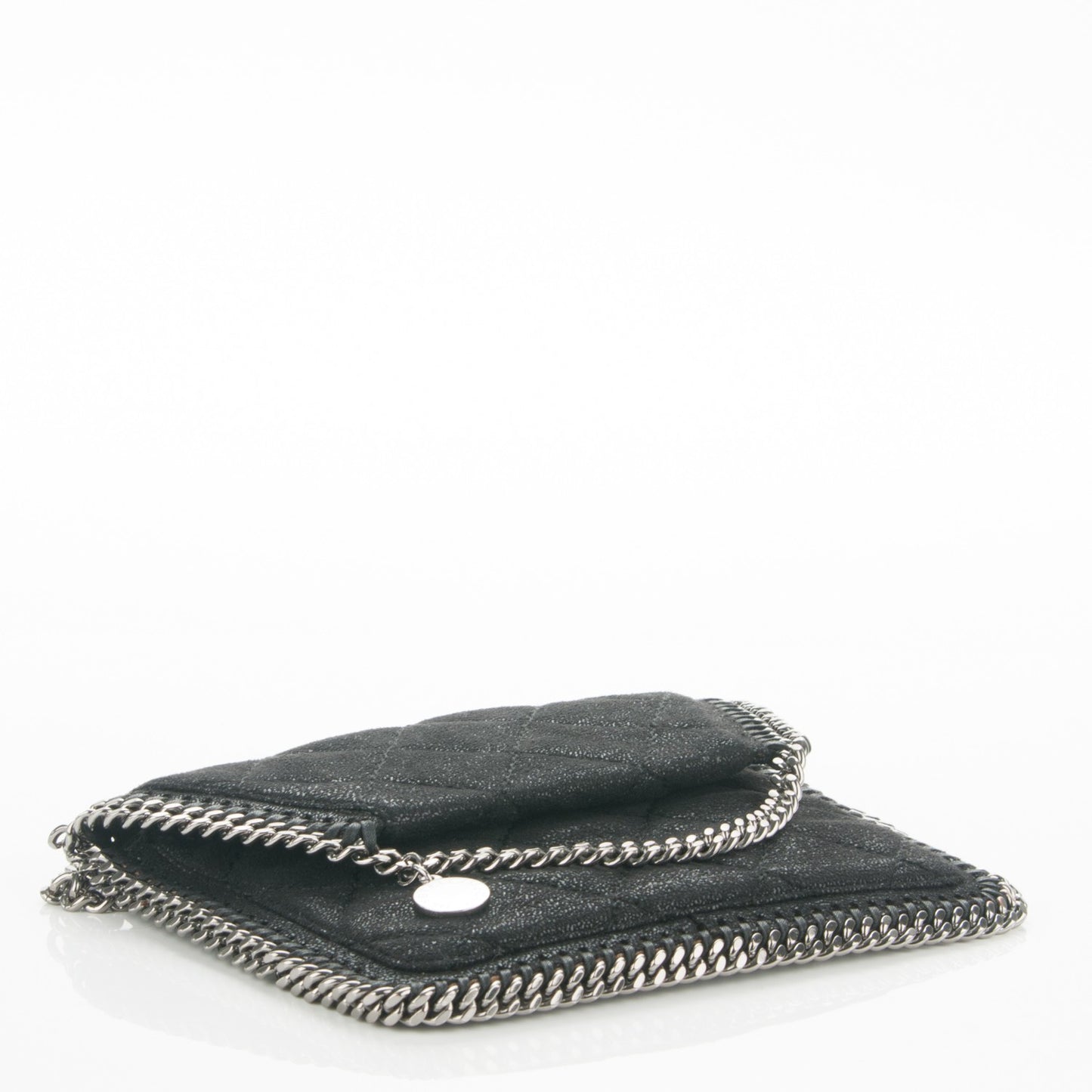 Shaggy Deer Quilted Mini Falabella Shoulder Bag Black