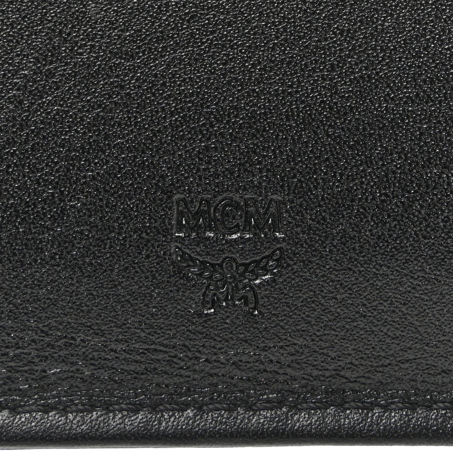 Calfskin Quilted Compact Wallet Black
