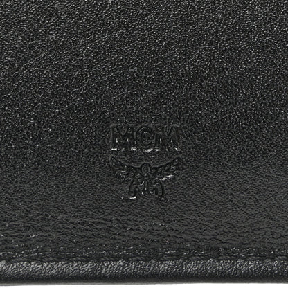 MCM Calfskin Quilted Compact Wallet Black 6 of 8