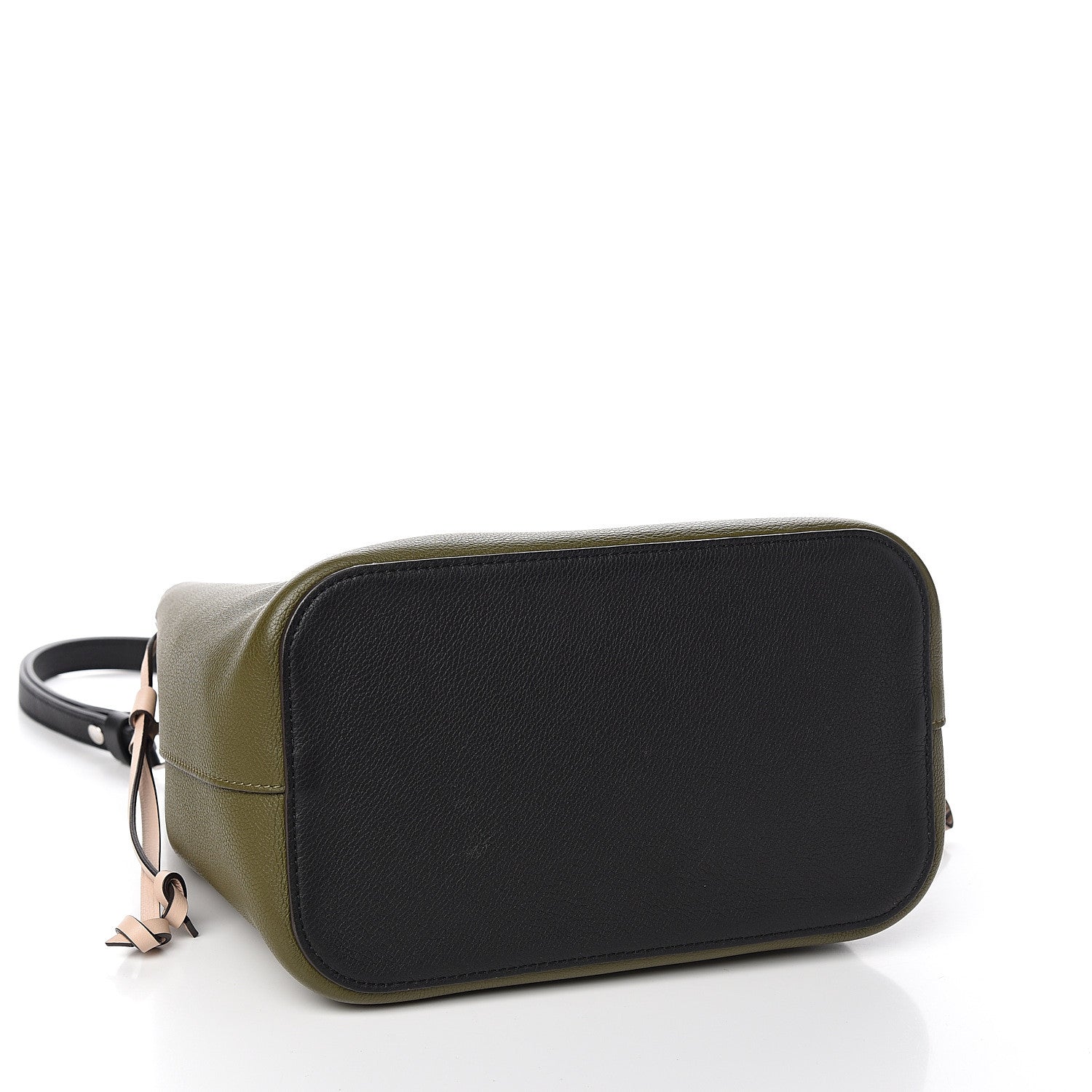 Louis Vuitton Calfskin Lockme Bucket Laurier Green Toffee Latte Beige Black 3 of 8