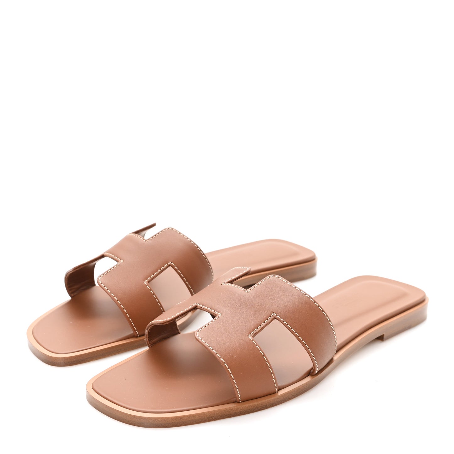 Box Calfskin Oran Sandals 36 Gold