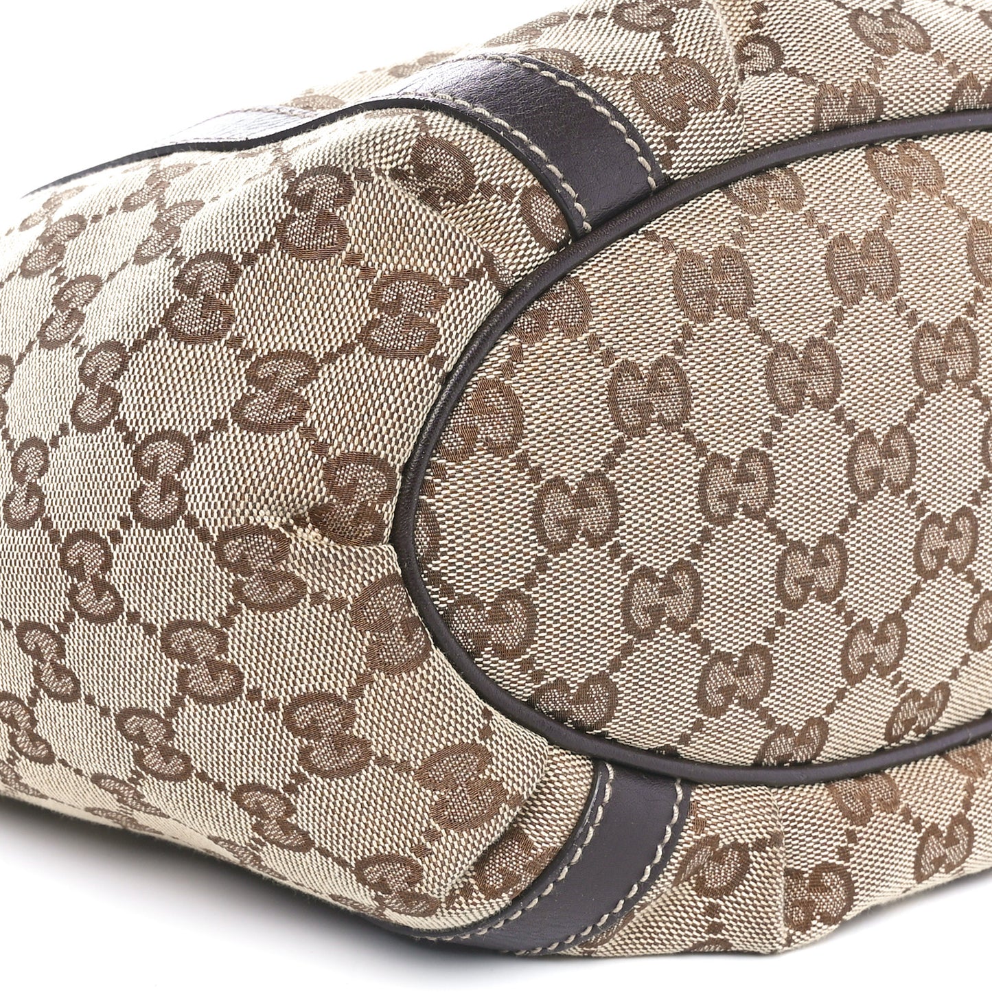 Monogram Medium D Gold Tote Bag Brown