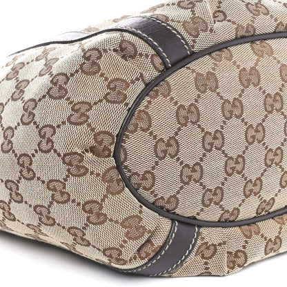 Gucci Monogram Medium D Gold Tote Bag Brown 9 of 10