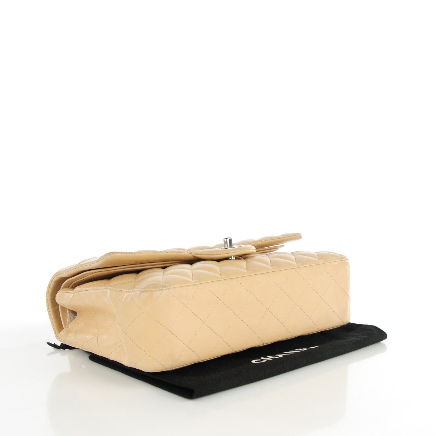 Chanel Lambskin Quilted Medium Double Flap Beige 4 of 15