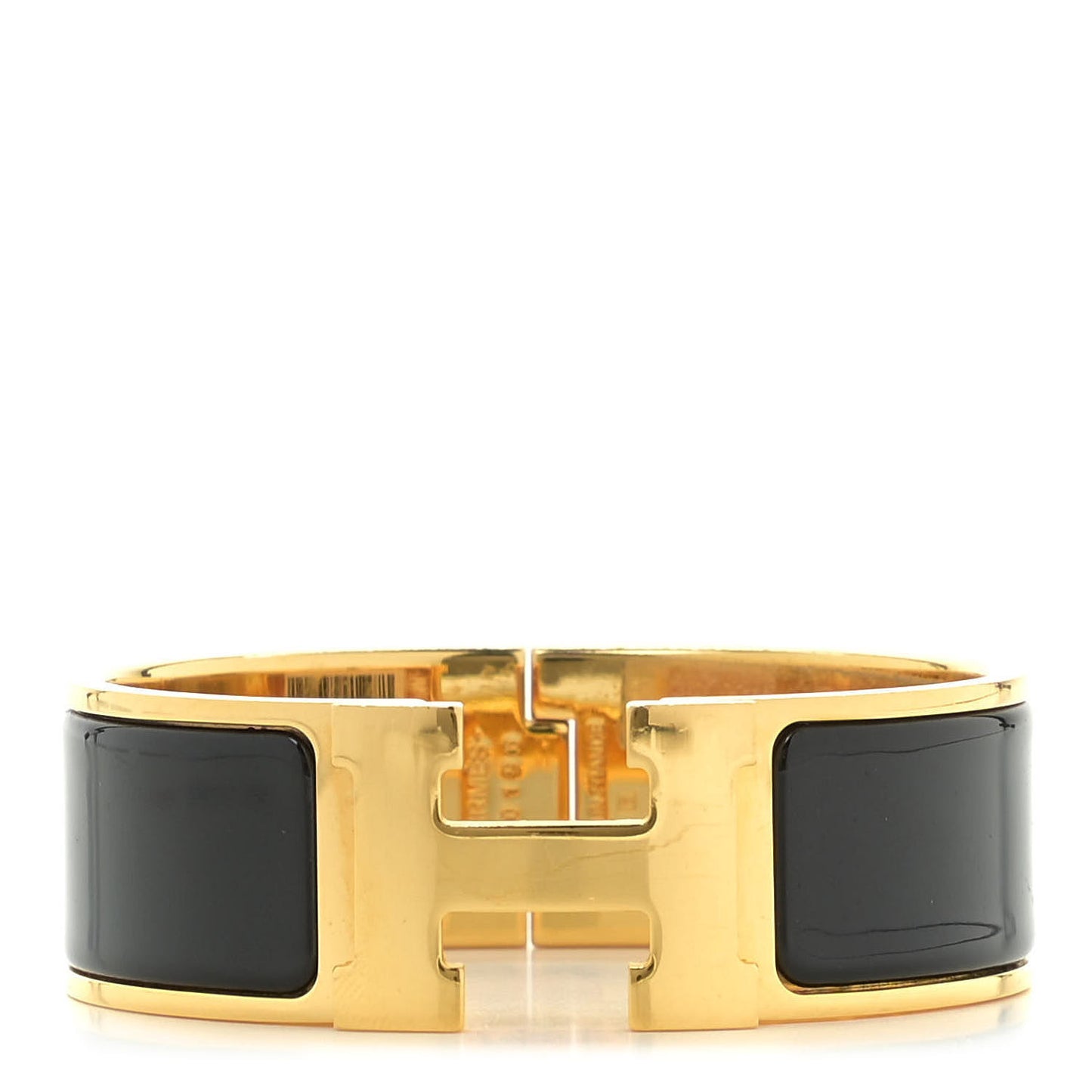 Enamel Wide Clic Clac H Bracelet PM Black