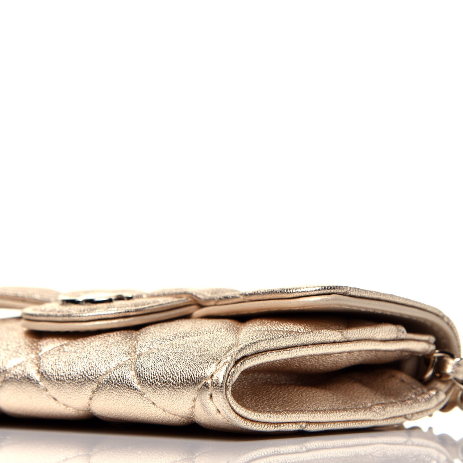 Chanel Metallic Lambskin Quilted Flap Chain Waist Bag Gold 10 of 10