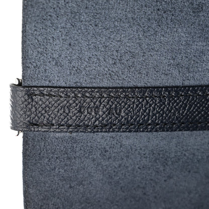 Hermes Epsom Tressage De Cuir Picotin Lock 22 MM Bleu Indigo Black Terre Battue 7 of 10