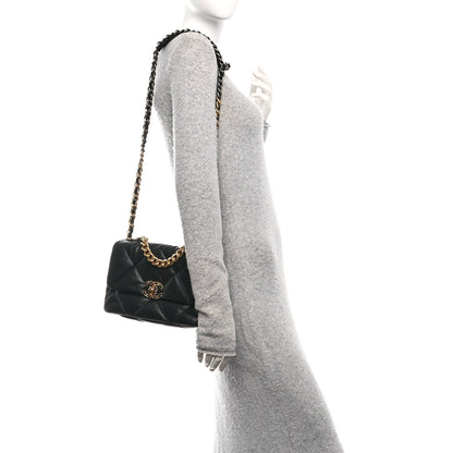 Chanel Lambskin Quilted Medium Chanel 19 Flap Black 2 of 11