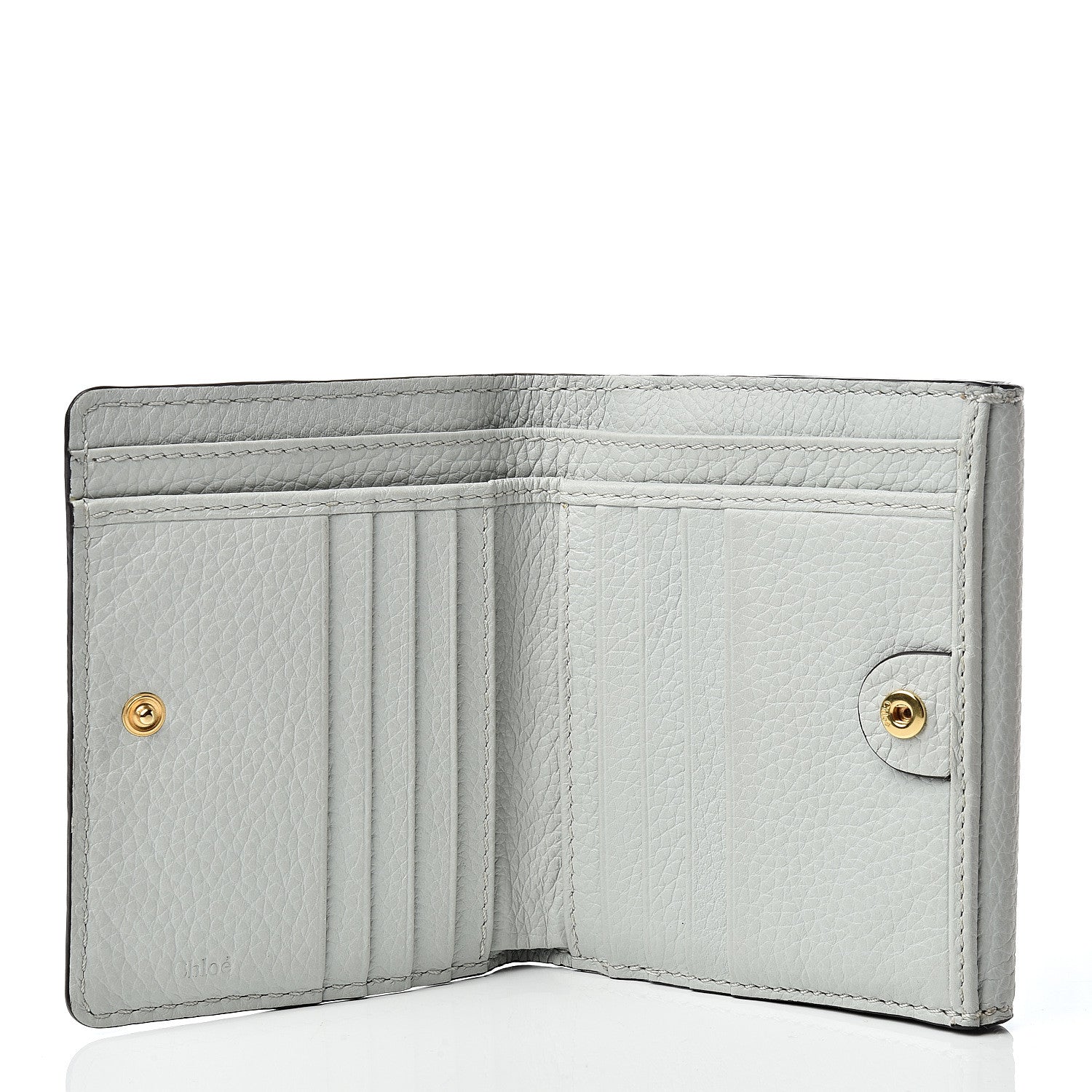 Chloe Grained Calfskin Marcie Square Wallet Atoll Blue 5 of 9