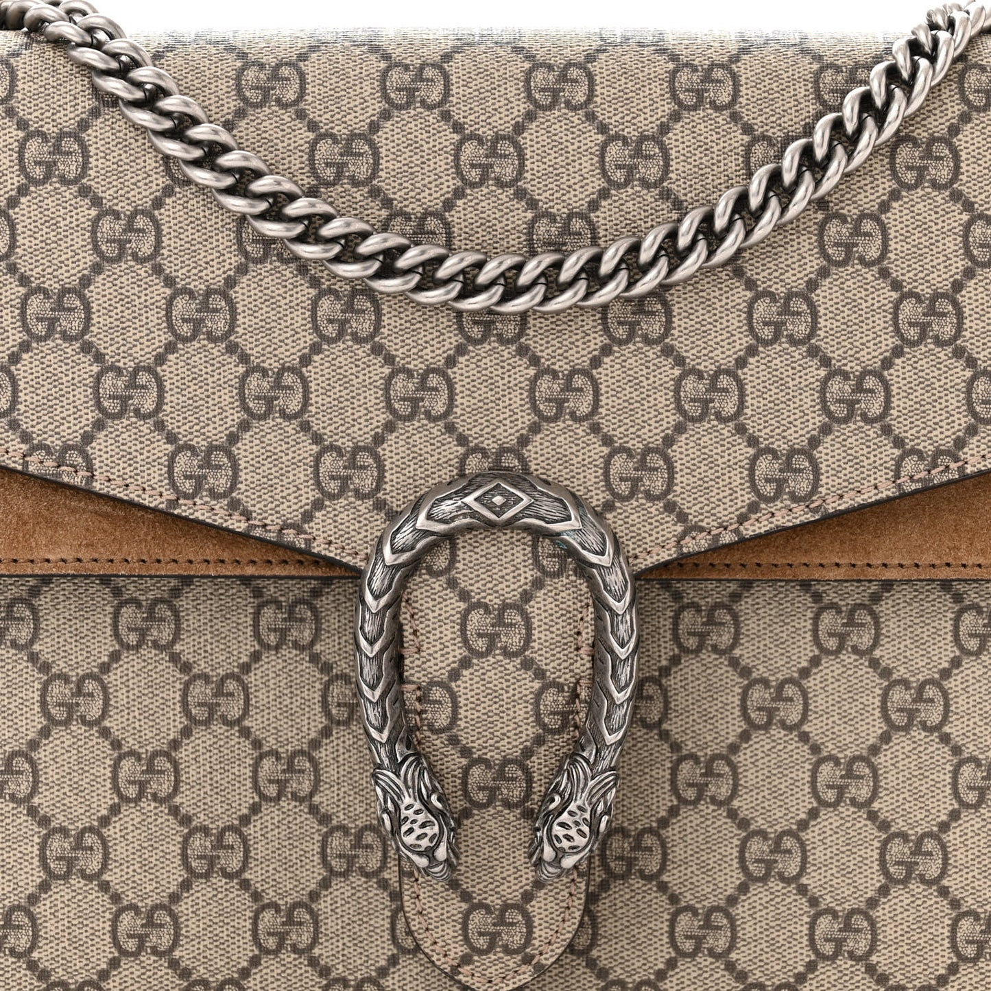 GG Supreme Monogram Medium Dionysus Shoulder Bag Taupe