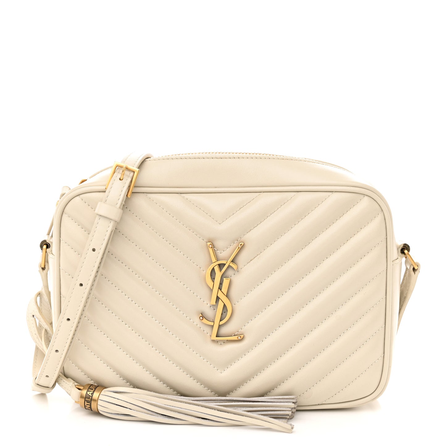 Calfskin Matelasse Monogram Lou Camera Bag Crema Soft