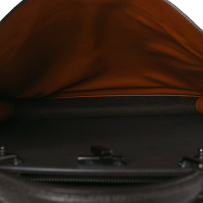Fendi Cuoio Romano Vitello Cover Glazed Fabric Bi-Color FF 1974 Medium Peekaboo I SEE U Satchel Dark Brown 5 of 6