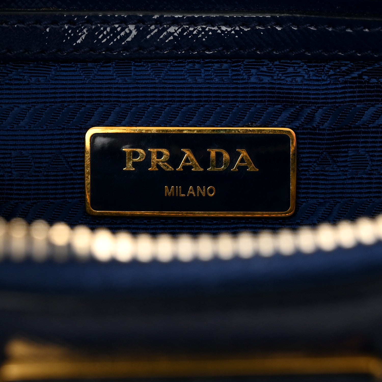 Prada Saffiano Vernice Small Promenade Tote Royal 6 of 14