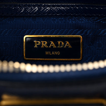 Prada Saffiano Vernice Small Promenade Tote Royal 6 of 14