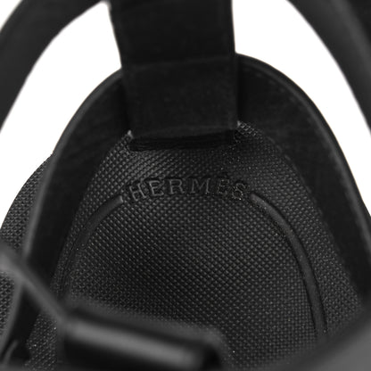 Hermes Calfskin Womens Enid Sandals 36 Black 8 of 10