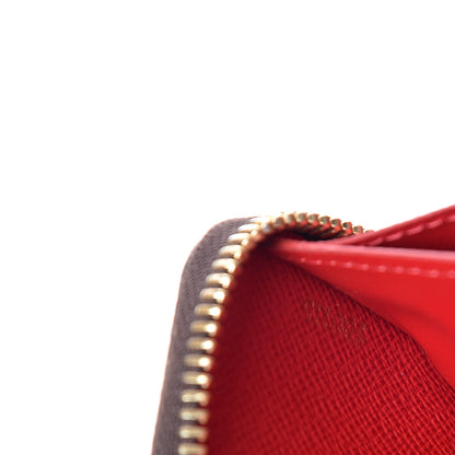 Louis Vuitton Damier Ebene Clemence Wallet Cherry 7 of 10