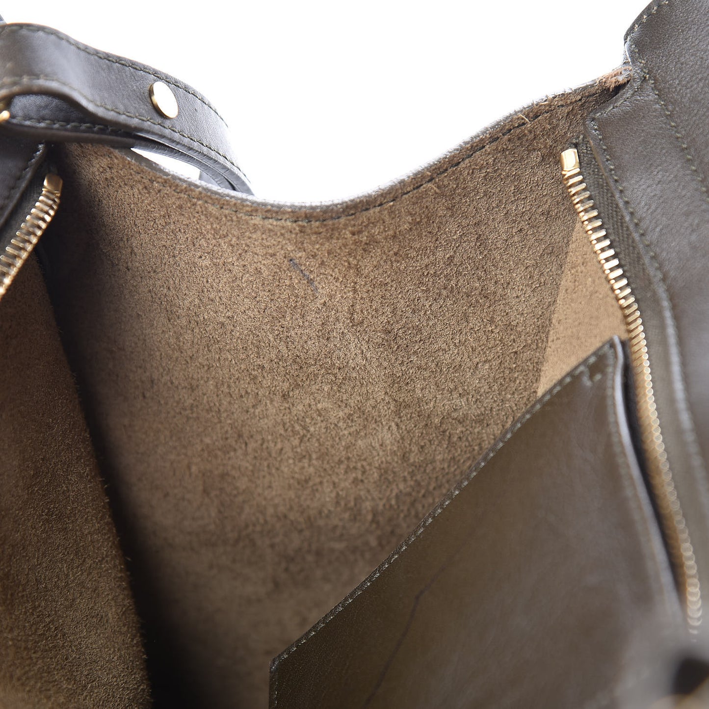 Calfskin Small Classic Y Cabas Green
