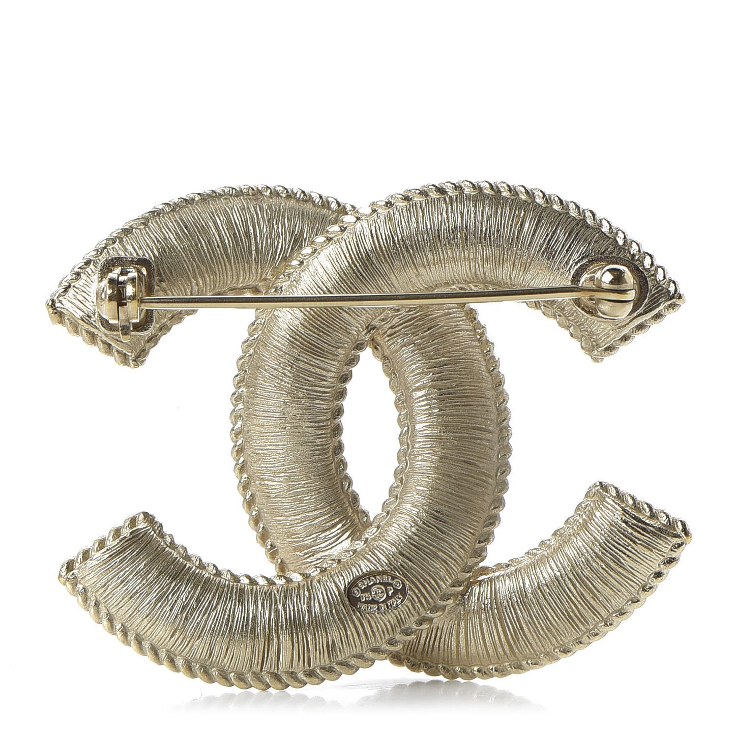 Pearl CC Brooch Gold