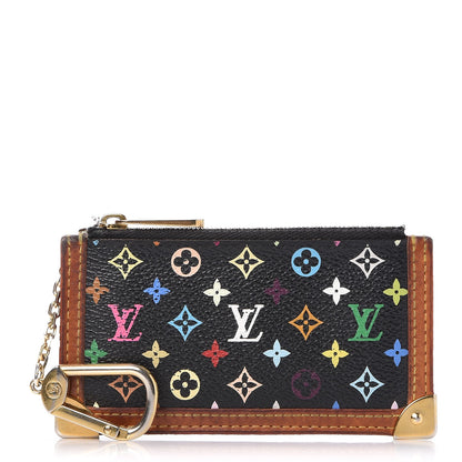 Louis Vuitton Monogram Multicolor Key Pouch Black 1 of 9