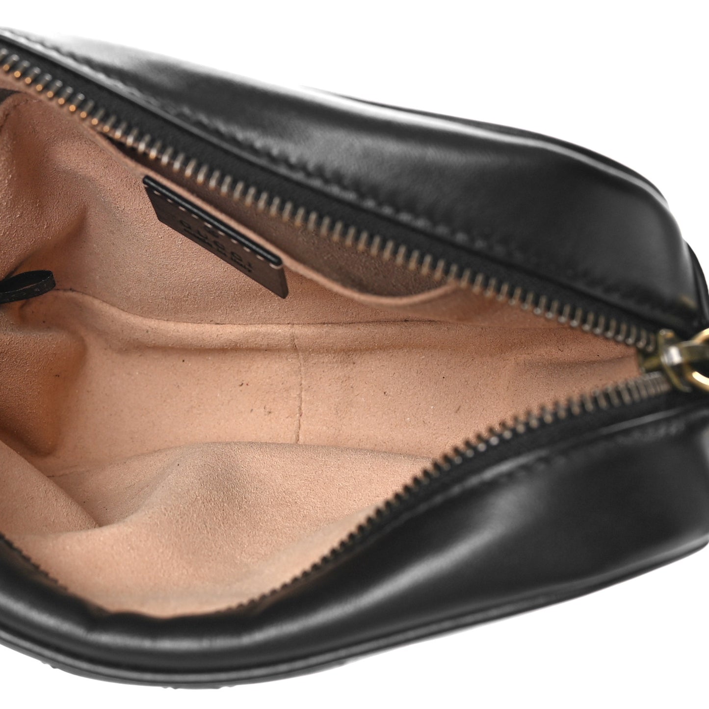 Calfskin Matelasse Mini GG Marmont Chain Shoulder Bag Black