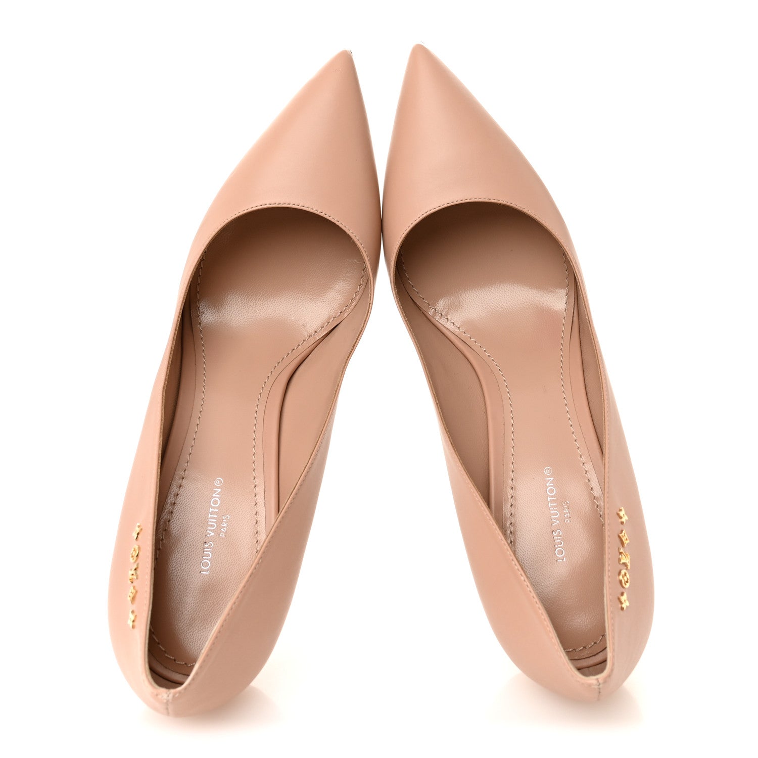 Louis Vuitton Calfskin Signature Pumps 40 Nude Pink 2 of 10