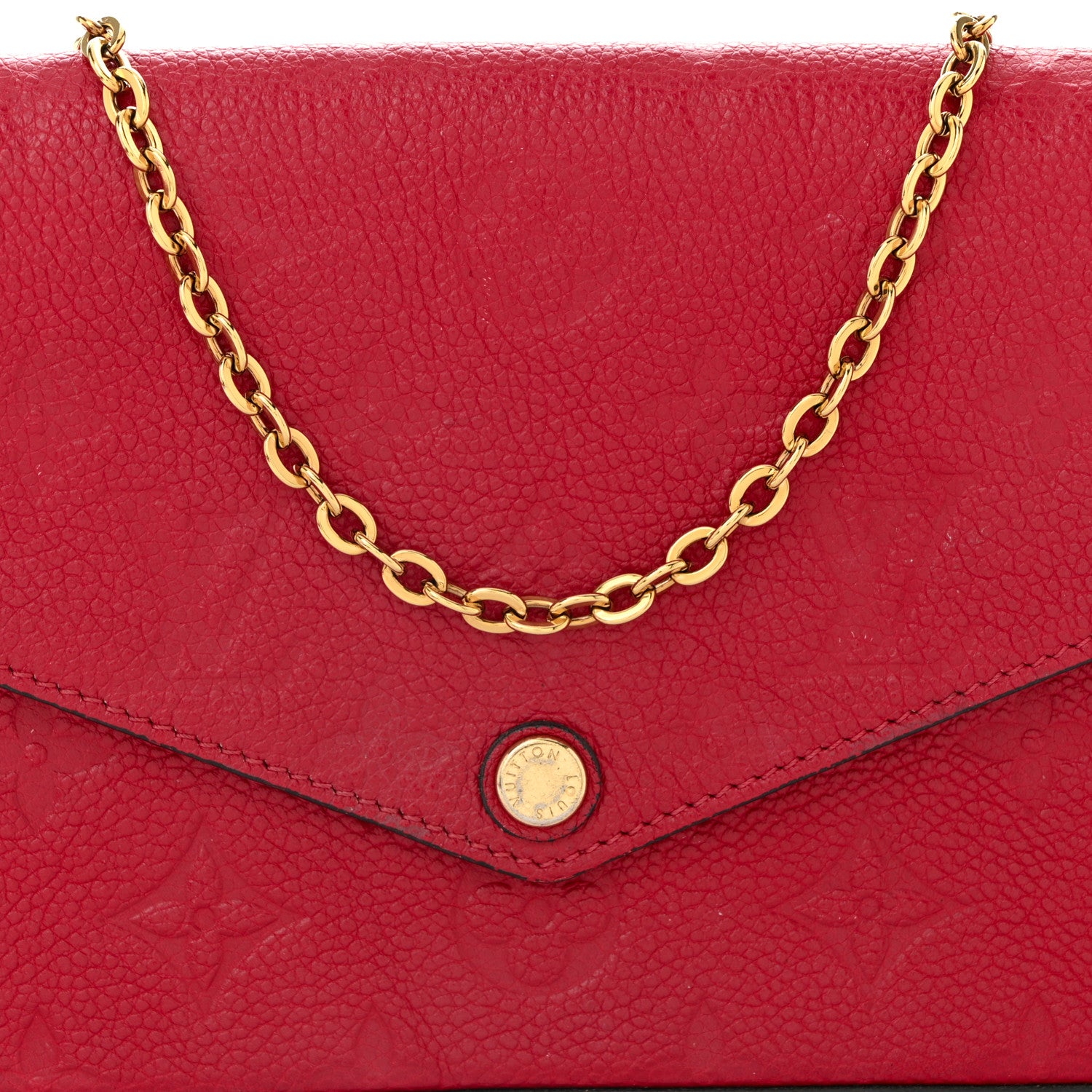 Louis Vuitton Empreinte Pochette Felicie Chain Wallet Scarlet 9 of 14