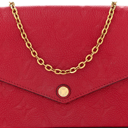 Louis Vuitton Empreinte Pochette Felicie Chain Wallet Scarlet 9 of 14