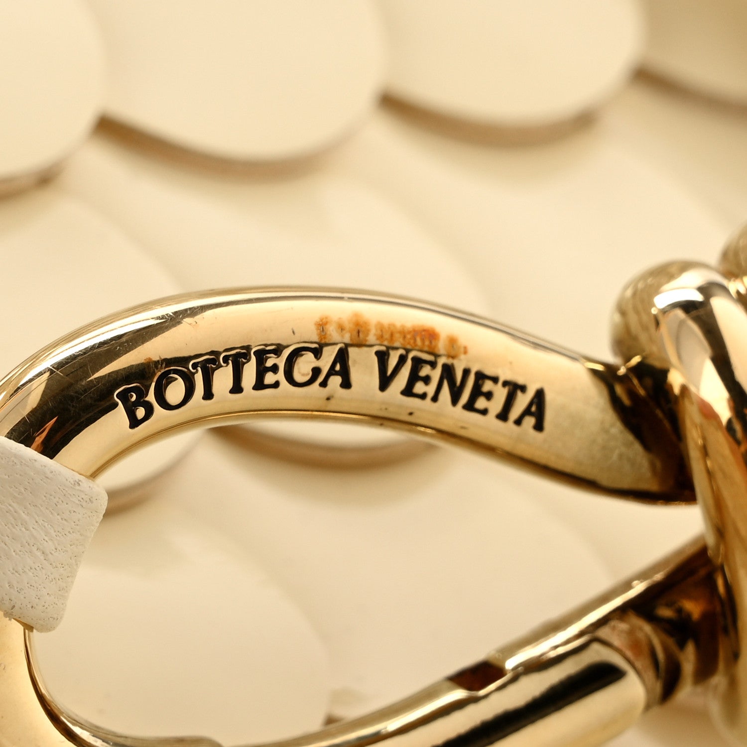 Bottega Veneta Patent Calfskin Fish Scale Small Andiamo Shoulder Bag Chamomile 14 of 15