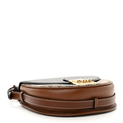 Gucci GG Supreme Monogram Calfskin Small Padlock Messenger Shoulder Bag Beige Black Cuir 4 of 14